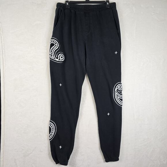 EPTM Paisley Embroidered Black Sweatpants Men's Size XL 36 Streetwear - Picture 2 of 14
